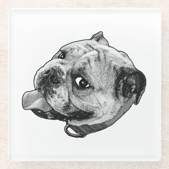 Poppy Dot Sip Glass Coaster (Front)