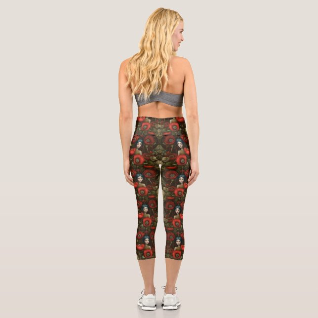 Poppy Dreams - Pretty Capris Leggings (Back)
