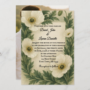 Poppy Drift Photo Wedding Invitation