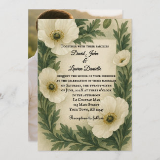 Poppy Drift Photo Wedding Invitation