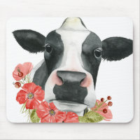 Poppy Farm - Cow with Flowers