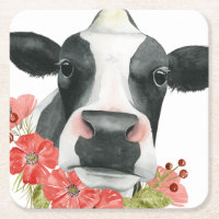 Poppy Farm - Cow with Flowers