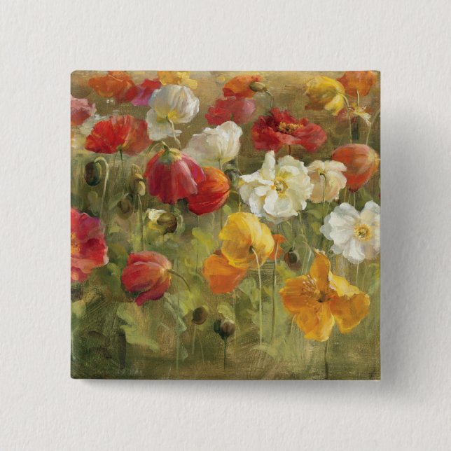 Poppy Field 15 Cm Square Badge (Front)