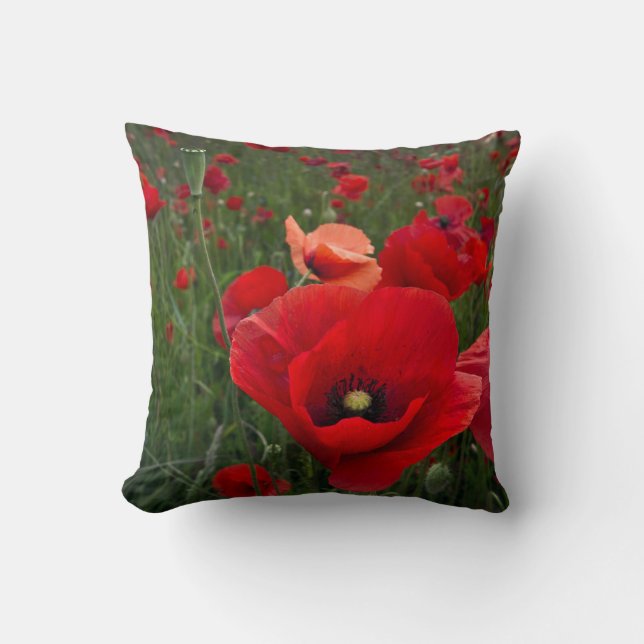 Poppy Field American Mojo Pillow/Case Cushion (Front)
