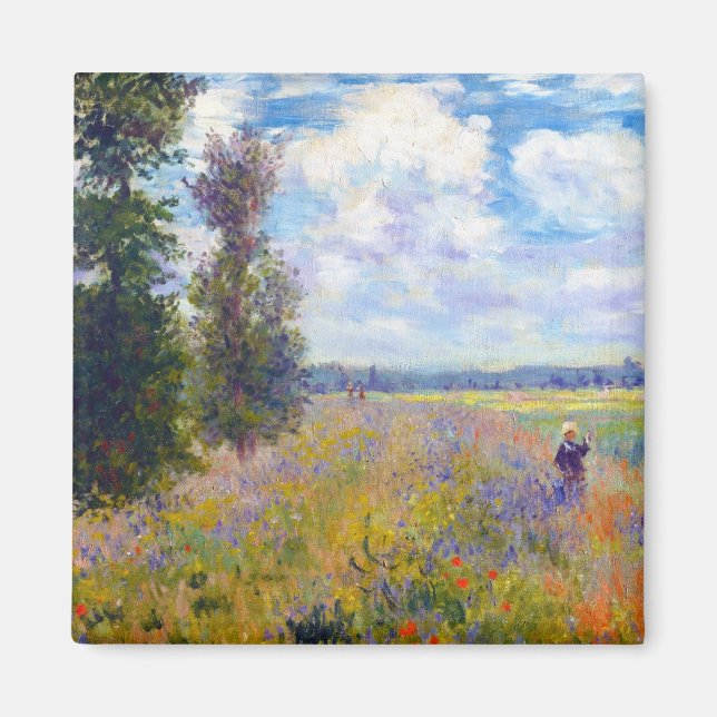 Poppy Field, Argenteuil, 1875 Claude Monet Magnet (Front)