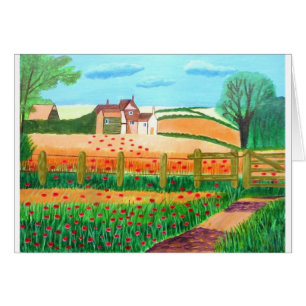 poppy field birthday card