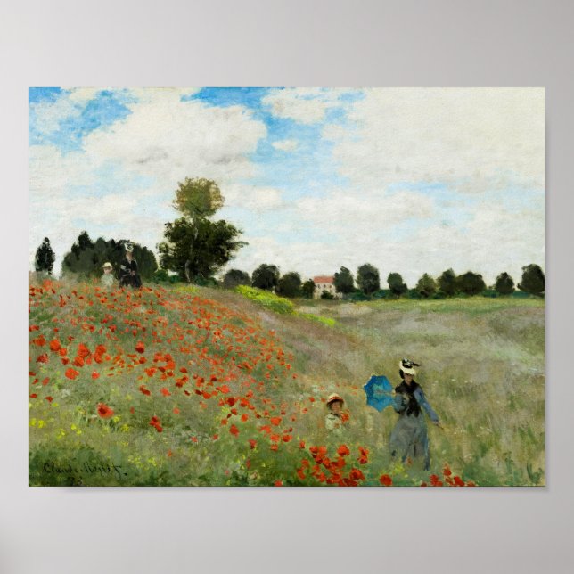 Poppy Field by Claude Monet Poster (Front)