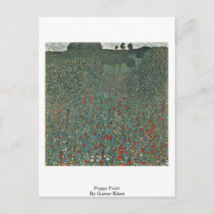 Poppy Field By Gustav Klimt Postcard