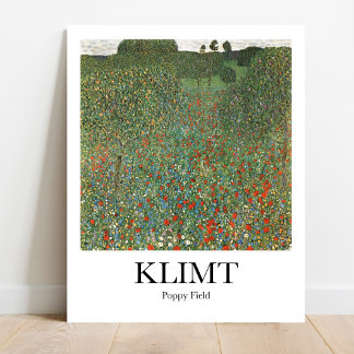 Poppy Field by Gustav Klimt Poster
