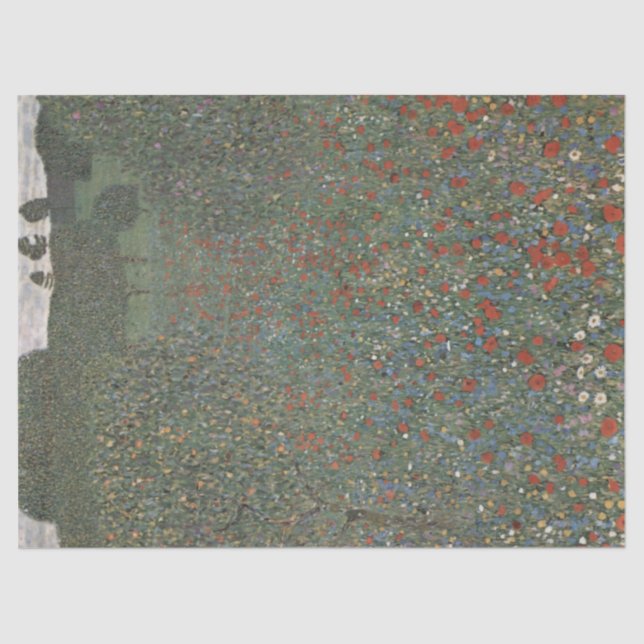 Poppy Field by Gustav Klimt Tissue Paper (Front)
