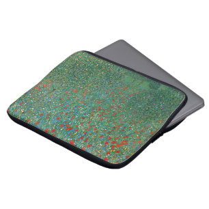 Poppy Field by Gustav Klimt, Vintage Art Nouveau Laptop Sleeve