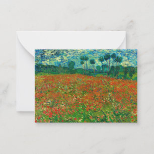 Poppy Field by Vincent van Gogh Card