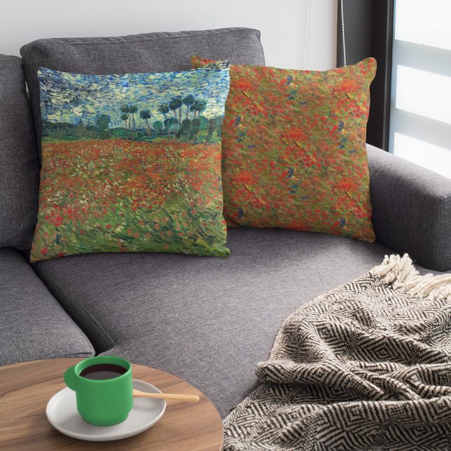 Poppy Field by Vincent Van Gogh  Cushion (Creator Uploaded)