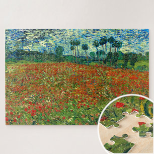 Poppy Field by Vincent Van Gogh Jigsaw Puzzle