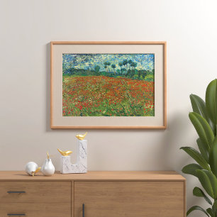Poppy Field by Vincent Van Gogh Poster