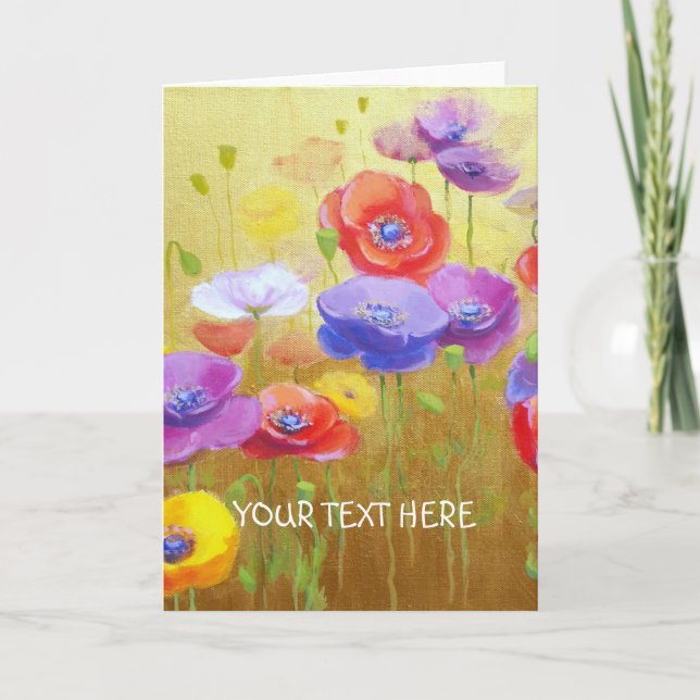 Poppy Field card1 Your Message Card (Front)