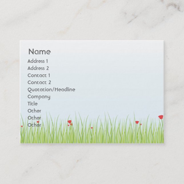 Poppy Field - Chubby Business Card (Front)