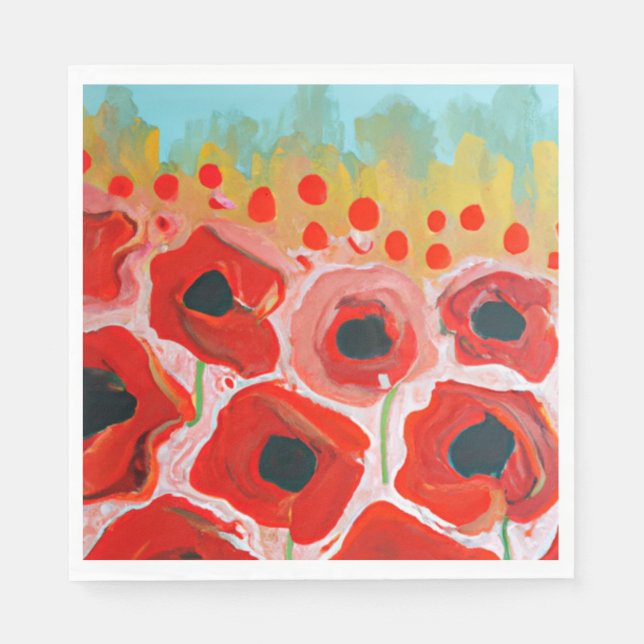 Poppy Field Collection Napkin (Front)
