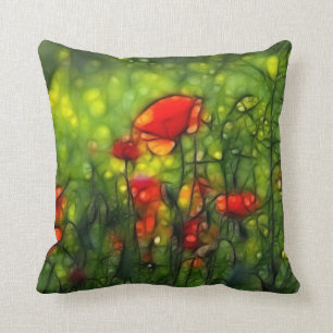 Poppy field cushion