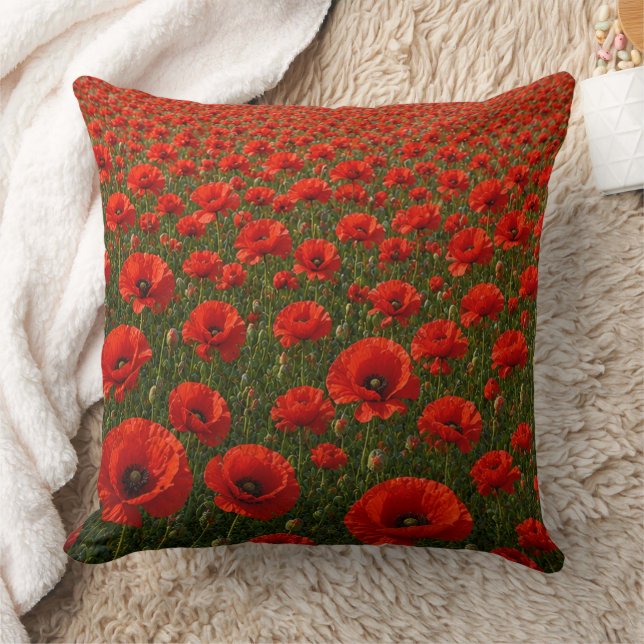 Poppy Field   Cushion (Blanket)
