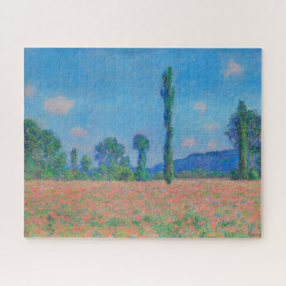 Poppy Field, Giverny by Claude Monet Impressionism Jigsaw Puzzle