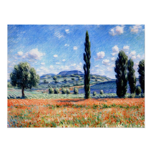 Poppy Field, Giverny Poster (Front)
