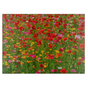 Poppy Field Glass Chopping Board