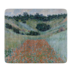 Poppy Field in a Hollow near Giverny (by Monet) Cutting Board