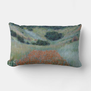 Poppy Field in a Hollow near Giverny (by Monet) Lumbar Cushion