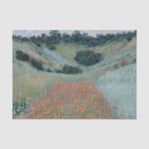 Poppy Field in a Hollow near Giverny (by Monet) Tissue Paper