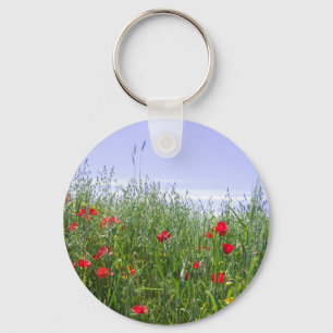 Poppy Field Keychain