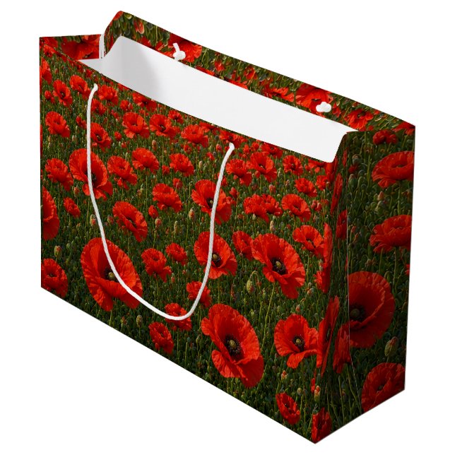 Poppy Field   Large Gift Bag (Front Angled)