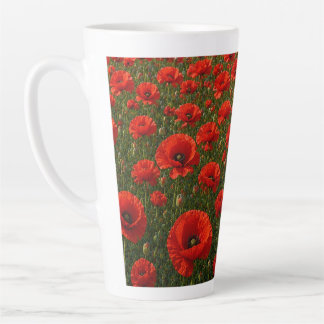 Poppy Field  Latte Mug