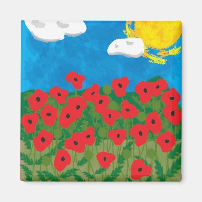 Poppy field magnet (Front)