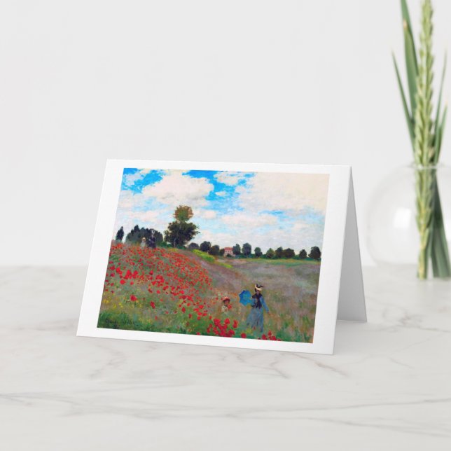 Poppy Field, Monet Card (Front)