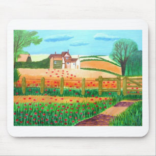 poppy field mouse pad 