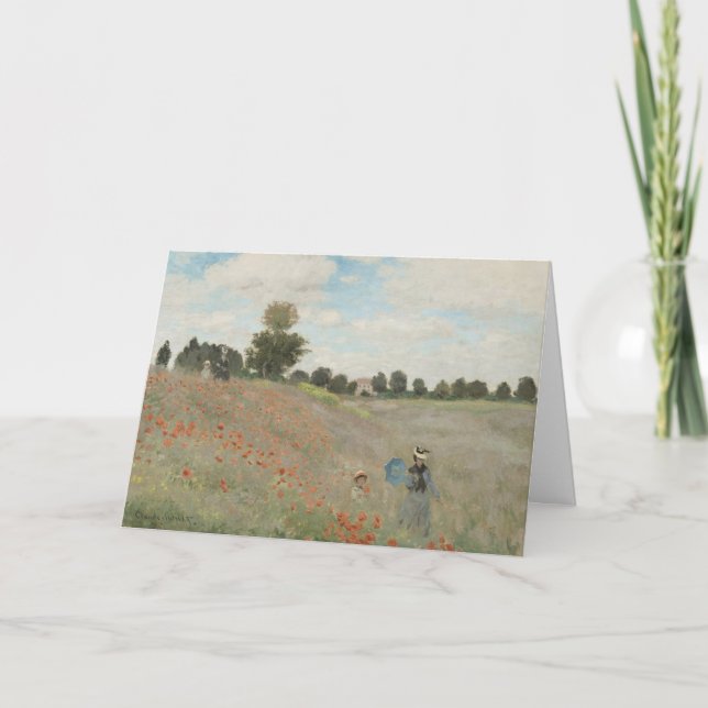 Poppy Field Near Argenteuil by Claude Monet Card (Front)