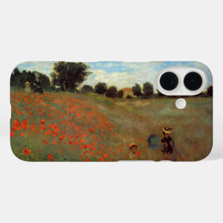 Poppy Field Near Argenteuil by Claude Monet iPhone 16 Case