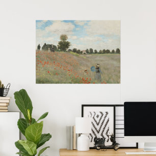 Poppy Field Near Argenteuil by Claude Monet Poster