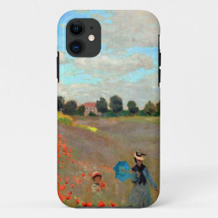 Poppy Field painting by Claude Monet (1873) iPhone 11 Case