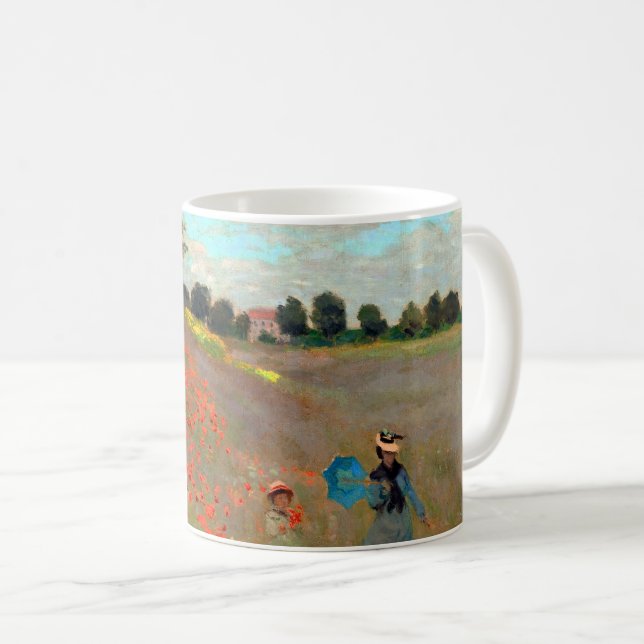 Poppy Field painting by Claude Monet (1873) Coffee Mug (Front Right)
