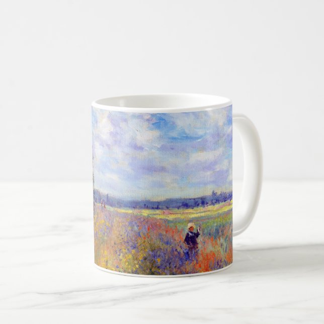 Poppy Field painting by Claude Monet (1875) Coffee Mug (Front Right)