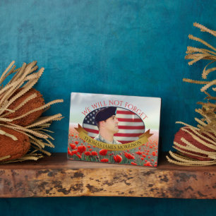 Poppy Field Photo Memorial Plaque