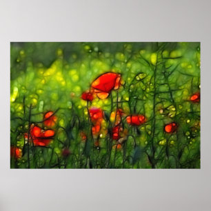 Poppy field poster