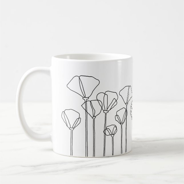Poppy Field poster Coffee Mug (Left)