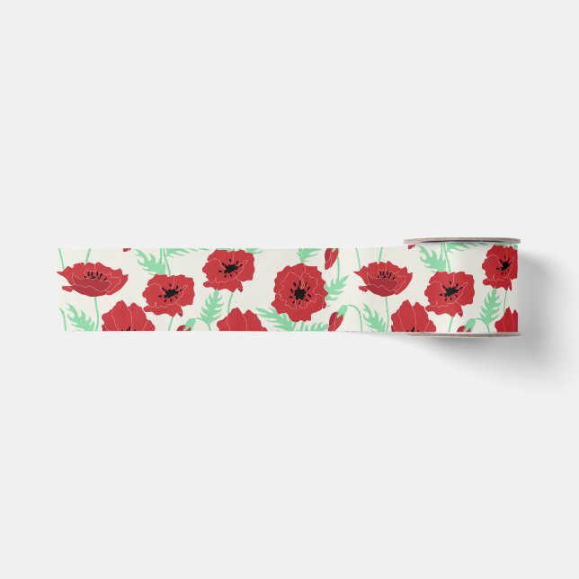 POPPY FIELD SATIN RIBBON (Front)