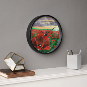 Poppy Field SF Clock