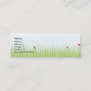 Poppy Field - Skinny Mini Business Card