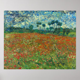 Poppy field Vincent Gogh Poster
