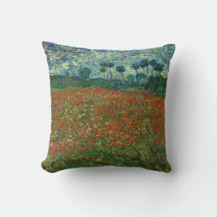 Poppy Field - Vincent van Gogh Cushion